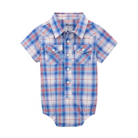Wrangler Baby Boys Check Short Sleeve Bodysuit