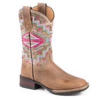 Roper Little Kids Monterey Aztec Square Toe Boot