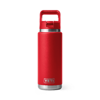 Yeti Rambler 26oz Straw Bottle Rescue Red