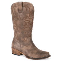 Roper Women's Riley Cord Flextra Cowboy Boots ) Brown