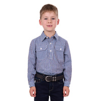 Hard Slog Kids’ Bobbie 1/2 Placket Long Sleeve Shirt