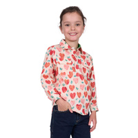 Hard Slog Kids Mira 1/2 Placket Long Sleeve Shirt