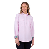 Hard Slog Women Milly 1/2 Placket Long Sleeve Shirt