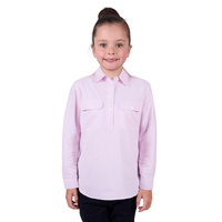 Hard Slog Kids Milly 1/2 Placket Long Sleeve Shirt