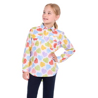 Hard Slog Kids Polly 1/2 Placket Long Sleeve Shirt