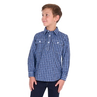 Hard Slog Kids Wyatt 1/2 Placket Long Sleeve Shirt