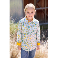 Hard Slog Kids Suzie 1/2 Placket Long Sleeve Shirt