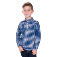 Hard Slog Kids Alden 1/2 Placket Long Sleeve Shirt