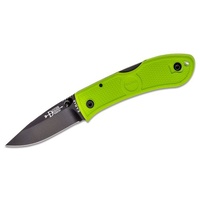 Kabar Mini Dozier Folding Hunter 2-1/4″ Black Plain Blade, Zombie Green Handles