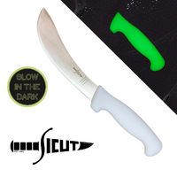 Sicut Curved Blade 6" Beef Skinning Knife - Glow in the Dark Handle