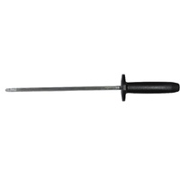 Sicut 10" Sharpening Steel Medium Cut Black Handle