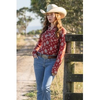 Wrangler Women's Olivia Print Western Long Sleeve