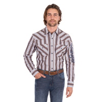 Wrangler Men's Eli Logo Long Sleeve Shirt