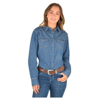 Wrangler Women's Jay Denim Western L/S Shirt