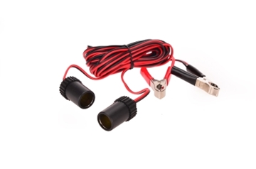 Picture of Oztrail 12V Extension Lead with Battery Clamps and Twin Outlets
