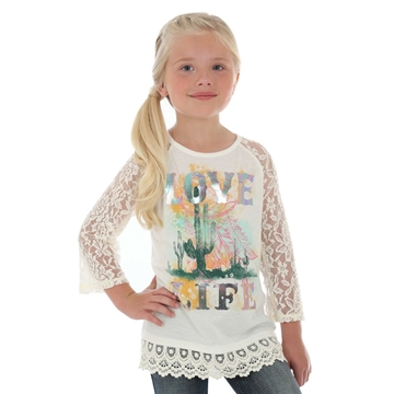 Picture of Wrangler Girls' Love Life Graphic L/Sleeve Tee