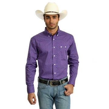 Picture of Wrangler Mens Western Classic Print Long Sleeve