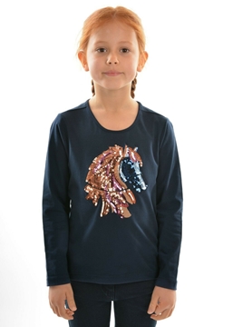 Picture of Thomas Cook Girl Rose GoldHorse L/S Dk Navy