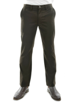Picture of Thomas Cook Men's Moleskin Comfort Waist Trousers  32 Leg Dark Khaki