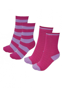 Picture of Thomas Cook Kids Thermal Sock 2pk Pink/Lilac
