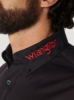 Picture of Wrangler Men's Logo Long Sleeve Solid Button Down