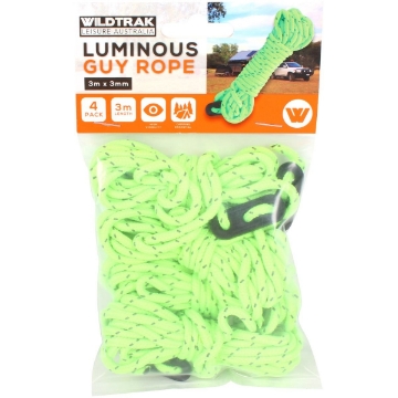 Picture of GUY ROPE 4pk 3m x 3mm GLOW REPLACEMENT