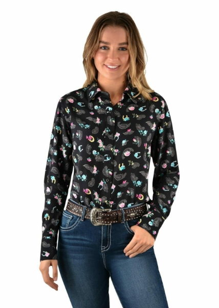 Picture of Pure Western Women Ellie Print Long Sleeve Shirt