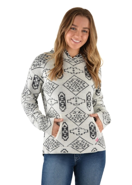 Picture of Pure Western Women's Kim Knitted Pullover  Cream/Charcoal