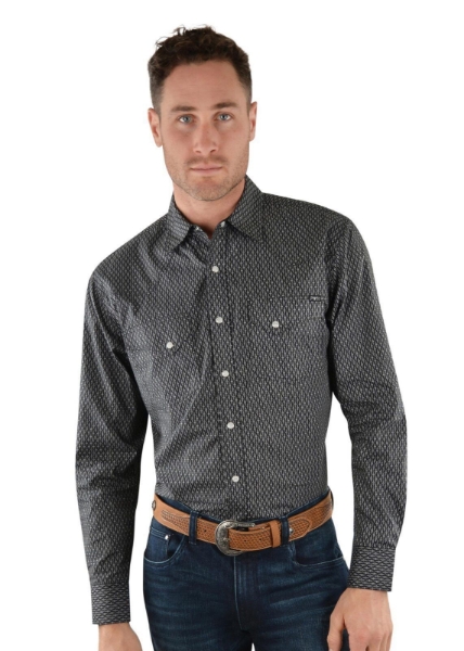 Picture of Pure Western Men's Hede Print Western L/S Shirt
