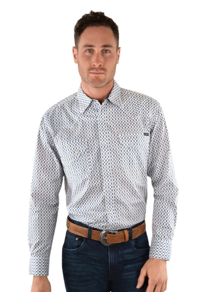 Picture of Pure Western Men's Freeman Print Western L/Sleeve Shirt