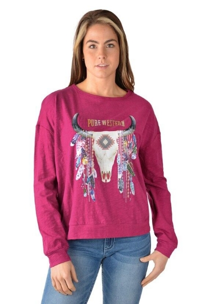Picture of Pure Western Women's Lacey Long Sleeve Tee