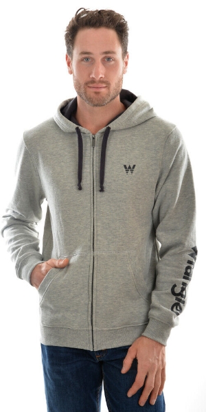Picture of Wrangler Men's Sleeve Logo Zip Up Hoodie